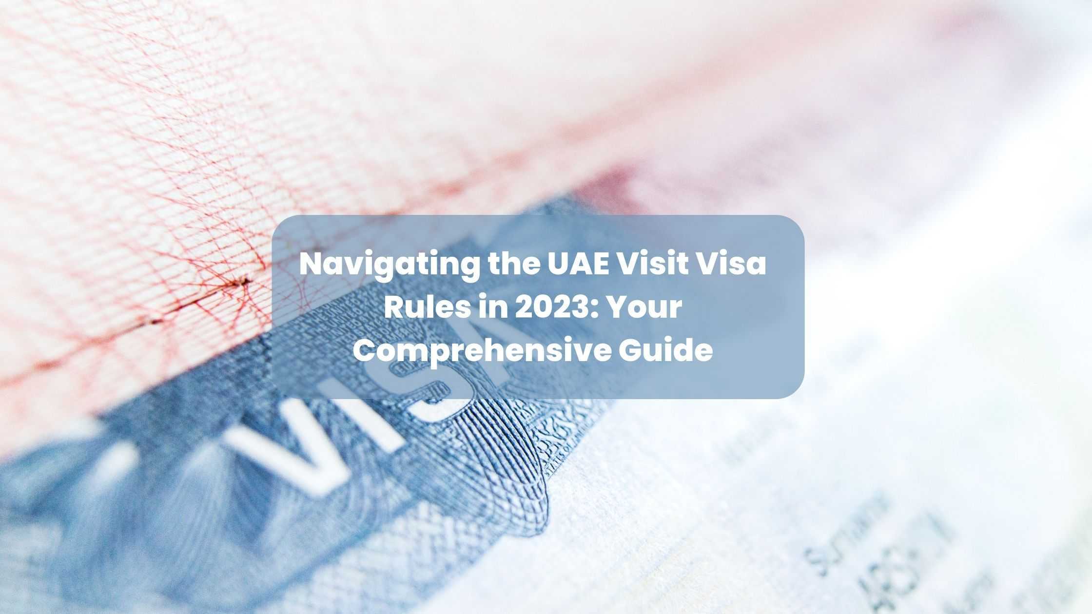 visit visa rules in uae